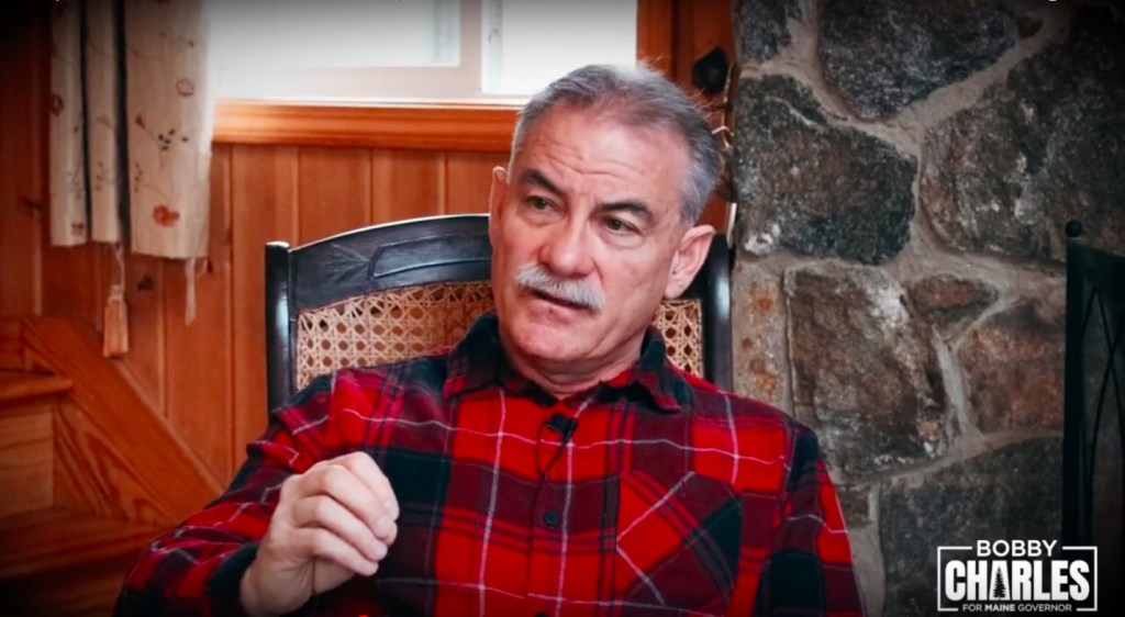 Maine gubernatorial candidate Bobby Charles, pictured here in a still from a campaign video.