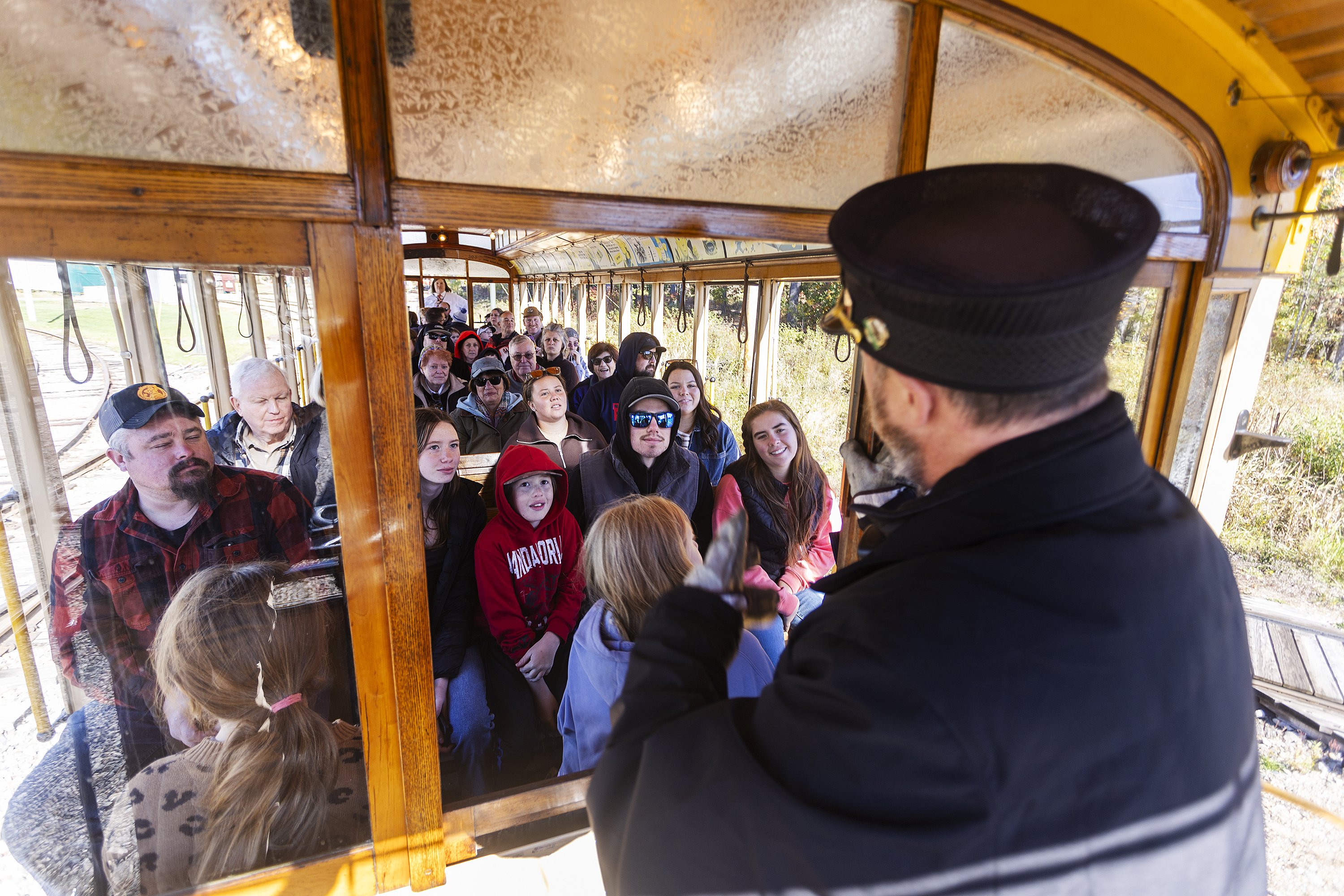 Visitors track down the perfect pumpkin at Seashore Trolley Museum