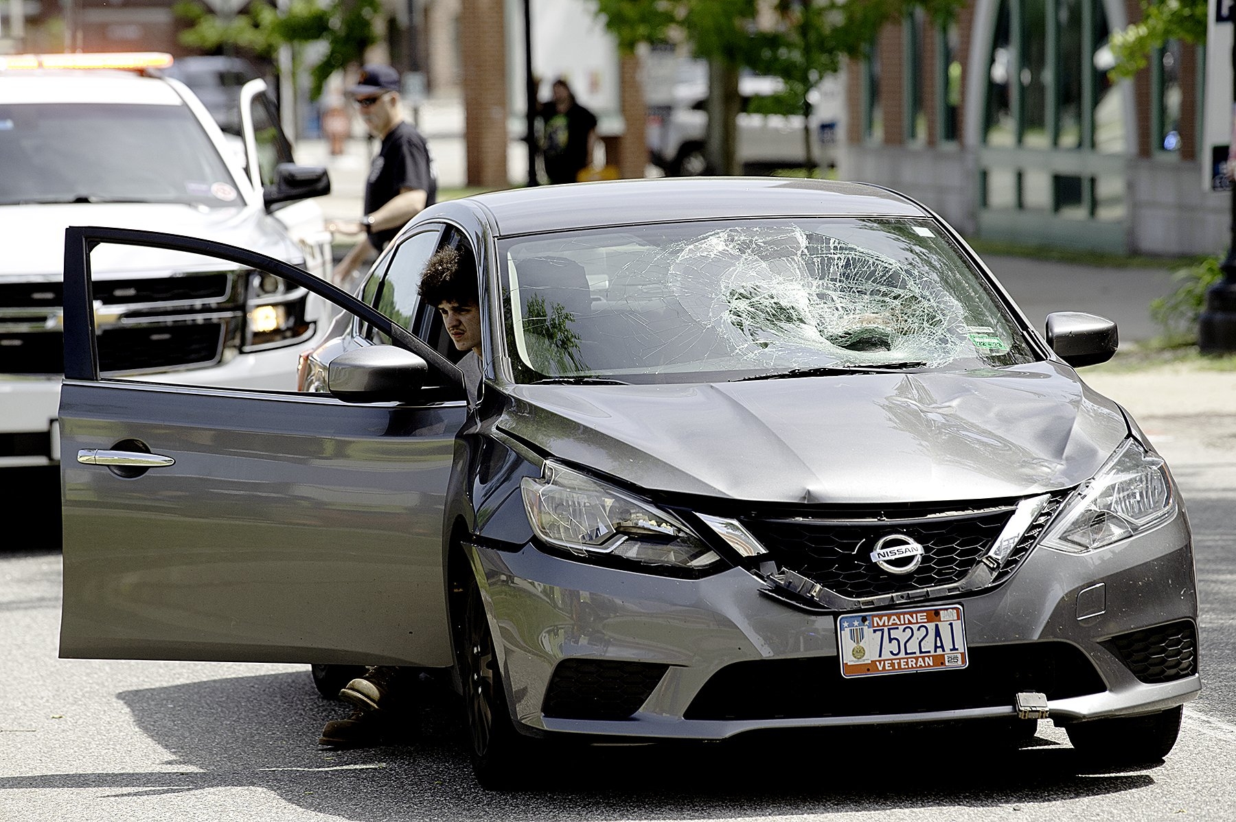 Photos: Car hits pedestrian Tuesday on Lisbon Street in Lewiston