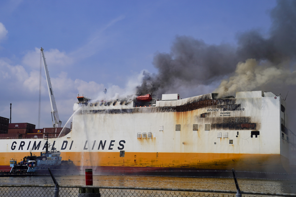 Fire that killed 2 aboard a cargo ship in New Jersey is expected to ...
