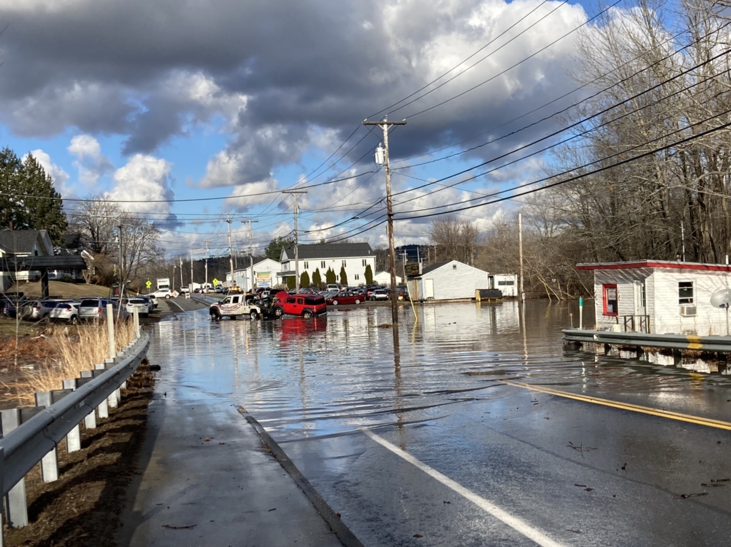 Watch See an aerial view of the Hallowell riverfront flooding