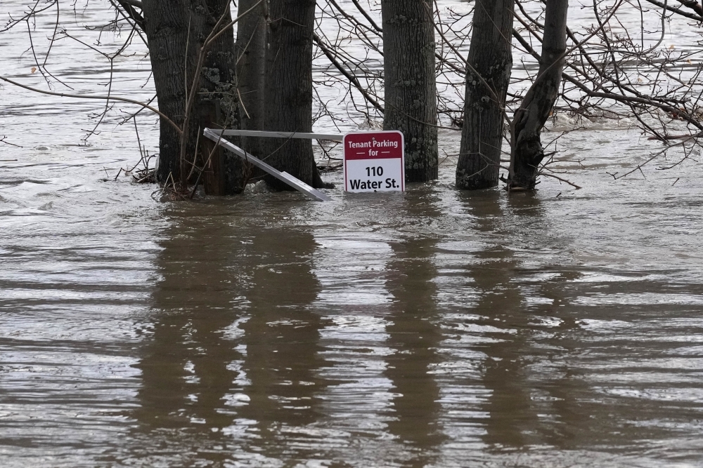 Watch See an aerial view of the Hallowell riverfront flooding